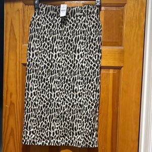 Loft XS Leopard Print Women's Skirt